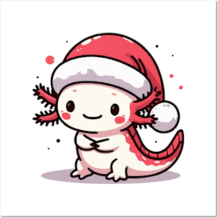 christmas baby axolotl Posters and Art